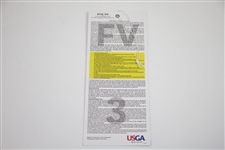 Dustin Johnson Signed 2016 US Open at Oakmont Country Club Sunday Ticket JSA ALOA