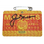 Jack Nicklaus Signed 1975 Masters Series Badge #8259 JSA ALOA