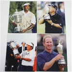 Seventeen Major Champions Signed Photos with Trophies JSA ALOA