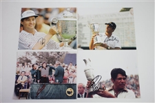 Seventeen Major Champions Signed Photos with Trophies JSA ALOA