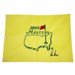 Gary Player Signed 2009 Masters Embroidered Flag JSA ALOA