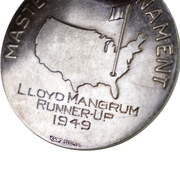 1949 Masters Tournament Silver Runner-Up Medal Awarded to Lloyd Mangrum
