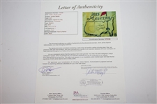 Jordan Spieth Signed 2015 Masters Embroidered Flag - Full Signature! FULL JSA #Z72189