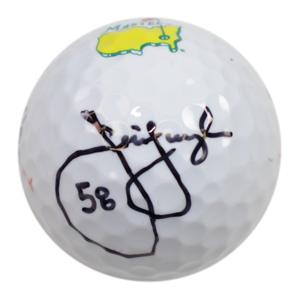 Jim Furyk Signed Masters Logo Golf Ball with '58' Notation JSA #DD31688