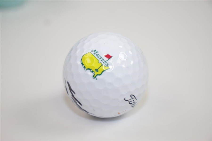 Hideki Matsuyama Signed Masters Logo Golf Ball JSA ALOA