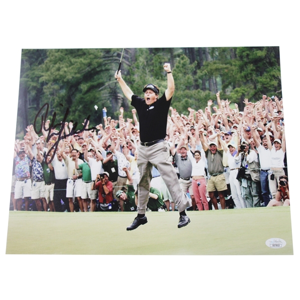 Phil Mickelson Signed First Masters Victory Putt Photo JSA #GG75925