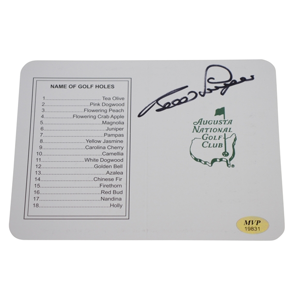 Bernhard Langer Signed Augusta National Golf Club Scorecard JSA ALOA