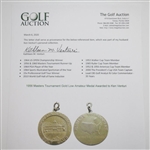1956 Masters Tournament Gold Low Amateur Medal Awarded to Ken Venturi