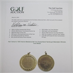 Ken Venturi's 1955 Herren-Meisterschaft Von Deutschland Hamburg-Falkenstein Low Am Gold Medal