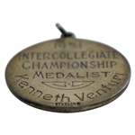 Ken Venturi's 1951 Sterling Silver NCGA Intercollegiate Championship Medalist Medal