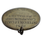 Ken Venturi's 1951 Sterling Silver NCGA Intercollegiate Championship Medalist Medal