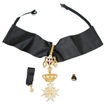Ken Venturi's Silver-Gilt & Enamel Knight of the Magistrate Grace Sovereign Military Order of Malta Neck Cross-Hanging Medal-Boutonniere