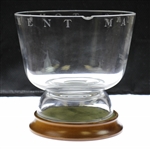 Ken Venturi's 1956 Masters Tournament Iron Play Contest Large Crystal Glass Bowl