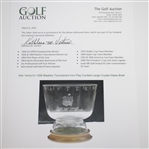 Ken Venturi's 1956 Masters Tournament Iron Play Contest Large Crystal Glass Bowl