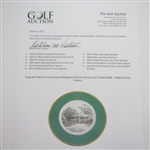 Augusta National Clubhouse Wedgwood Bone China Ltd Ed Plate #396 - Gifted to Ken Venturi