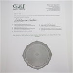 Ken Venturi's 1956 California State Amateur Sterling Silver Low Gross Winner Tray - Gorham