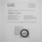 Ken Venturi's 1992 Masters Lenox Limited Edition Member Plate #2 with Original Box & Card