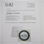Ken Venturi's 1993 Masters Lenox Limited Edition Member Plate #3 with Original Box