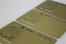 Ken Venturi's Augusta National Issued 2000(x2) & 2002 Masters Credit Cards