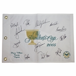 Ken Venturis 2005 Presidents Cup US Team Signed Flag with Woods, Nicklaus, Mickelson, & others JSA ALOA