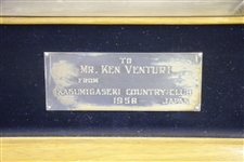 Ken Venturi's Gifted 1958 Kasumigaseki Country Club Miyamoto-Shoko Art Piece - Framed