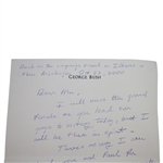 President George H.W. Bush Signed Handwritten Letter to Ken Venturi - President's Cup Content JSA ALOA
