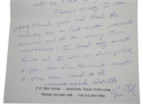 President George H.W. Bush Signed Handwritten Letter to Ken Venturi - President's Cup Content JSA ALOA