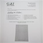 President George H.W. Bush Signed Handwritten Letter to Ken Venturi - President's Cup Content JSA ALOA