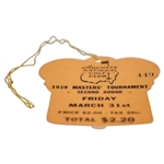 1939 Masters Tournament Second Round Friday Ticket #449 - New Find, Original Family