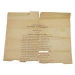 1939 Masters Tournament Second Round Friday Ticket #449 - New Find, Original Family