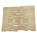 1939 Masters Tournament Second Round Friday Ticket #449 - New Find, Original Family