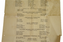 1940 Masters Tournament Friday Second Round Pairing Sheet - April 5, 1940