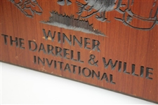 Willie Nelson & Darrell Royal Celebrity Invitational Golf Tournament Engraved Wood Picture