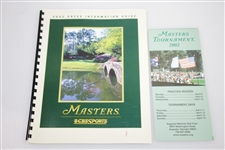 Ken Venturi's 2002 Masters Player Guide, Journal, Press Info Guide, & Pamphlet - Final Masters