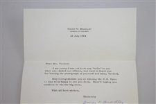 US Army General Omar N. Bradley Signed 7/22/64 Letter to Ken Venturi JSA ALOA