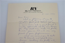 Byron Nelson Signed Hand-Written 3/20/90 Letter to Ken Venturi JSA ALOA