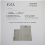 Byron Nelson Signed Hand-Written 3/20/90 Letter to Ken Venturi JSA ALOA
