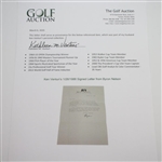 Byron Nelson Signed 1/26/88 Letter to Ken Venturi JSA ALOA