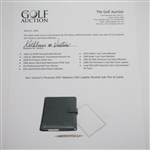Ken Venturi's 2001 Masters Tournament CBS Pocket Book with Notecards & Pen