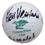 Ken Venturis Personal Signed Cypress Point Club Golf Ball with The Match - 1956 JSA ALOA