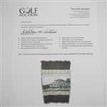 Ken Venturi's Personal Augusta National Golf Club Large Masters Throw Blanket/Rug