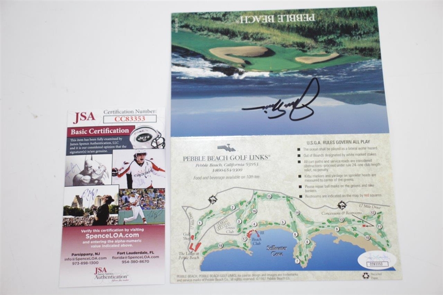 Jack Nicklaus Signed Pebble Beach Golf Links Scorecard JSA #CC83353