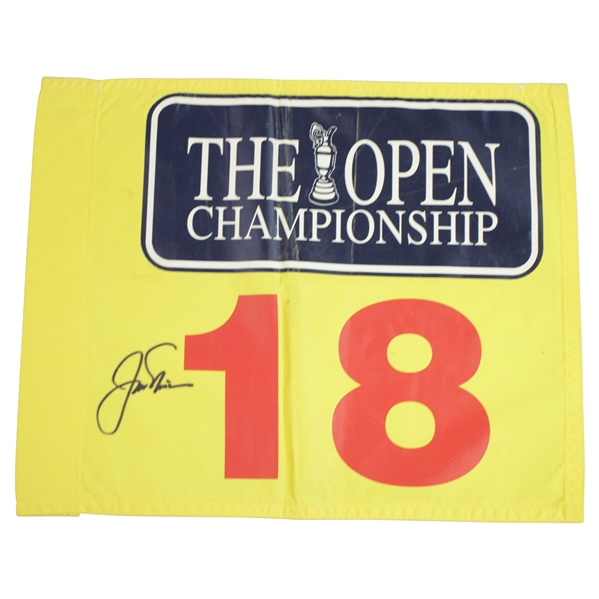 Jack Nicklaus Signed Undated OPEN 18th Hole Flag FULL JSA #XX88293