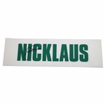 Jack Nicklaus Signed Nicklaus Caddie Jacket Nameplate FULL JSA #XX88291