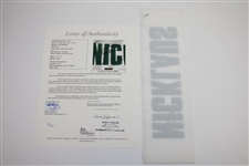 Jack Nicklaus Signed 'Nicklaus' Caddie Jacket Nameplate FULL JSA #XX88291