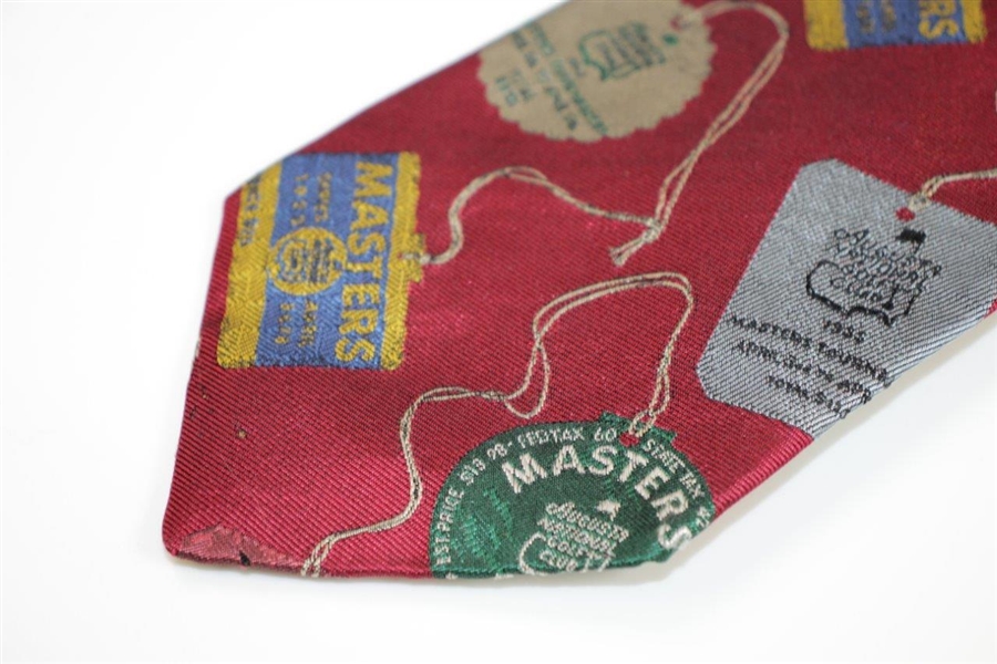 Augusta National Golf Club Masters Tournament Assorted Badges Collage Neck Tie