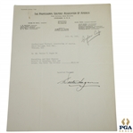 Walter Hagen Signed 1931 Ryder Cup Team Expenses Payment Reception JSA ALOA