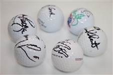 John Cook, Jerry Kelly, Woody Austin, Loren Roberts, Tom Purtzer, & Tommy Armour III Signed Golf Balls JSA ALOA