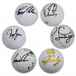 John Daly, Nick Price, Bernhard Langer, Ben Curtis, Jeff Sluman, & Larry Nelson Signed Golf Balls JSA ALOA