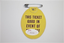 Jack Nicklaus Signed 1965 Masters Tournament Series Badge #23009 FULL JSA #Z91036